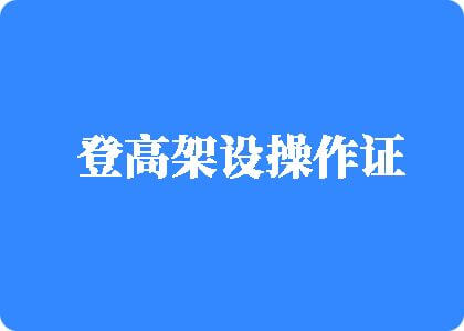 操农村女人的大黑逼视频登高架设操作证